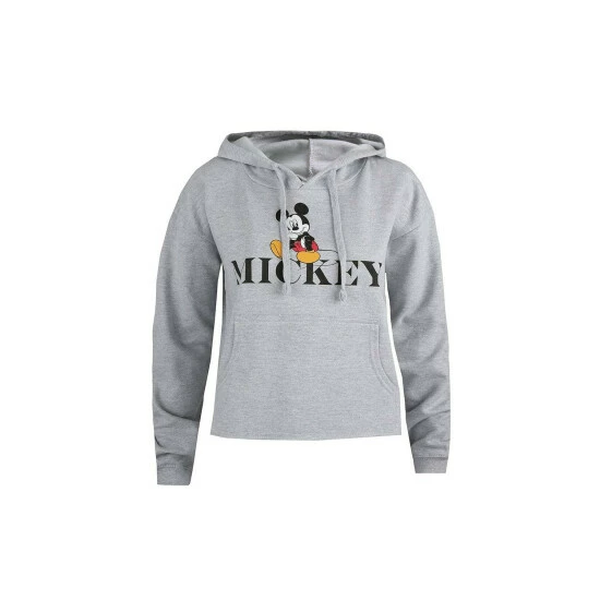 Disney Mickey Mouse Chill Cotton Cropped Hoodie For Female 2 Disney Mickey Mouse Chill Cotton Cropped Hoodie For Female - Image 2