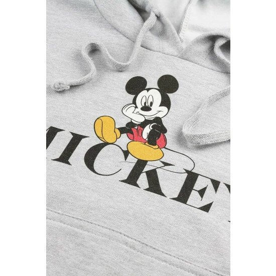 Disney Mickey Mouse Chill Cotton Cropped Hoodie For Female 4 Disney Mickey Mouse Chill Cotton Cropped Hoodie For Female - Image 4