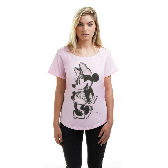 Disney Mickey Mouse Sketch Cotton T-shirt For Female 1 Disney Mickey Mouse Sketch Cotton T-shirt For Female