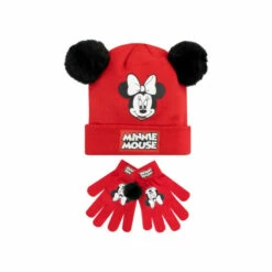 Disney Kids Minnie Mouse Winter Hat And Gloves Set For Female -Mickey Mouse Shirts Shop unnamed file 1221