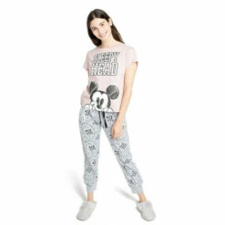 Disney Mickey Mouse Nap Cotton PJ Set For Female