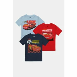Disney Cars Lightening Mcqueen Boys T-Shirt 3 Pack For Male -Mickey Mouse Shirts Shop unnamed file 125