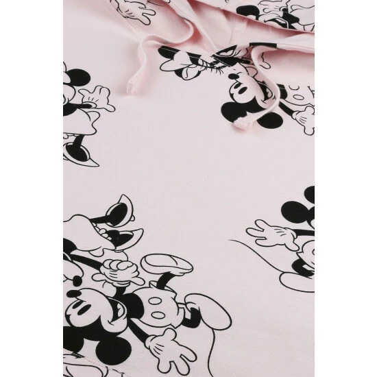 Disney Mickey & Minnie Mouse AOP Womens Pullover Hoodie For Female 4 Disney Mickey & Minnie Mouse AOP Womens Pullover Hoodie For Female - Image 4