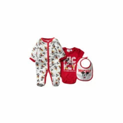 Disney Baby Mickey Mouse Print Cotton 3-Piece Baby Gift Set For Male -Mickey Mouse Shirts Shop unnamed file 1406
