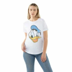 Disney Donald Duck Face Cotton T-shirt For Female -Mickey Mouse Shirts Shop unnamed file 1520