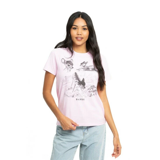 Disney Bambi And Thumper Nature Ladies Classic T Shirt For Female 1 Disney Bambi And Thumper Nature Ladies Classic T Shirt For Female