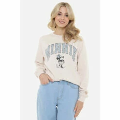 Disney Minnie Mouse Collegiate Womens Crew Sweatshirt For Female