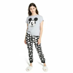 Disney Mickey Mouse Cheeky Wink Cotton PJ Set For Female -Mickey Mouse Shirts Shop unnamed file 1600