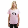 Disney Mickey & Minnie Mouse Kiss Silhouette Cotton T-shirt For Female