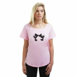 Disney Mickey & Minnie Mouse Kiss Silhouette Cotton T-shirt For Female -Mickey Mouse Shirts Shop unnamed file 1638