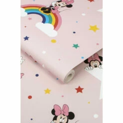 Disney Minnie Mouse Stars And Rainbows Pink Wallpaper For Unisex -Mickey Mouse Shirts Shop unnamed file 1679