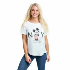 Disney Mickey Mouse New York Cotton T-shirt For Female