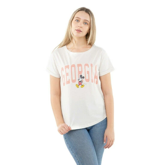Disney Mickey Mouse Georgia Cotton T-shirt For Female 4 Disney Mickey Mouse Georgia Cotton T-shirt For Female - Image 4