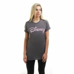 Disney Plain Logo Cotton T-shirt For Female