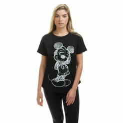 Disney Mickey Mouse Shy Cotton T-shirt For Female -Mickey Mouse Shirts Shop unnamed file 206