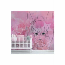 Disney Tinkerbell Watercolour Mural For Unisex -Mickey Mouse Shirts Shop unnamed file 2066