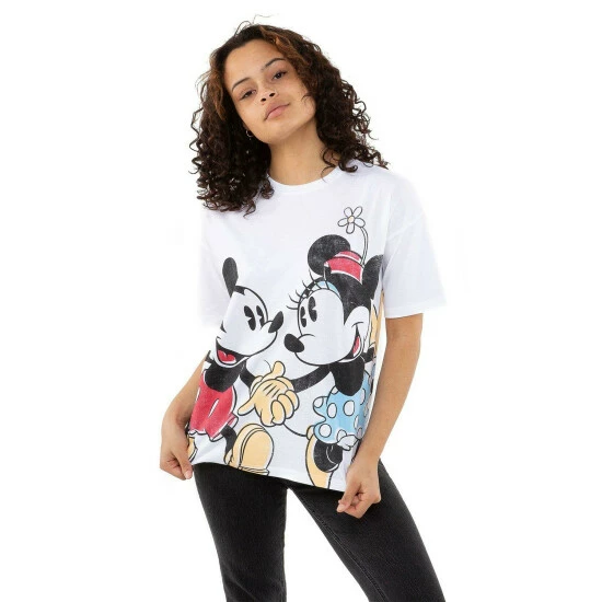 Disney Mickey & Minnie Mouse In Love Cotton T-shirt For Female 1 Disney Mickey & Minnie Mouse In Love Cotton T-shirt For Female