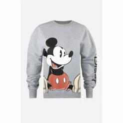 Disney Mickey Mouse Sitting Oversized Print Womens Crew Sweatshirt For Female -Mickey Mouse Shirts Shop unnamed file 2204