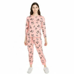 Disney Mickey Mouse Scribble Cotton Sleep Set For Female