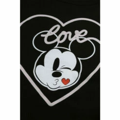 Disney Mickey Mouse Love Kiss Cotton Cropped Sweatshirt For Female -Mickey Mouse Shirts Shop unnamed file 2335