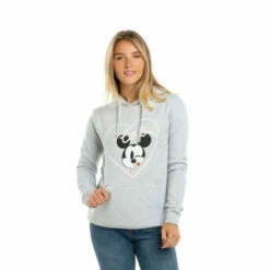 Disney Mickey Mouse Love Kiss Cotton Hoodie For Female