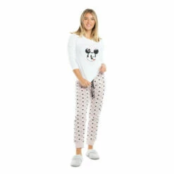 Disney Mickey Mouse Heart Kiss Cotton Sleep Set For Female