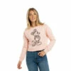 Disney Mickey Mouse Sketch Cotton Cropped Sweatshirt For Female
