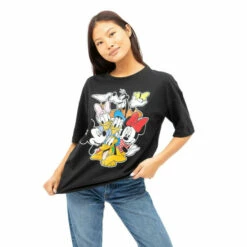 Disney Group Hug Cotton T-shirt For Female -Mickey Mouse Shirts Shop unnamed file 2477