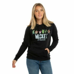 Disney Mickey Mouse & Friends Retro Cotton Hoodie For Female -Mickey Mouse Shirts Shop unnamed file 2499