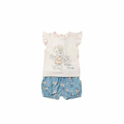 Disney Baby Minnie Mouse Print Cotton T-Shirt And Short 2-Piece Set For Female -Mickey Mouse Shirts Shop unnamed file 2533