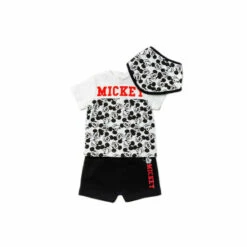 Disney Baby Mickey Mouse Print Cotton 3-Piece Baby Gift Set For Male