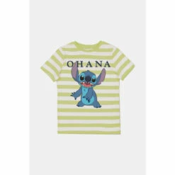 Disney Lilo & Stitch Ohana Girls Stripe T-Shirt For Female