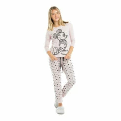 Disney Mickey Mouse Art Sketch Cotton Sleep Set For Female -Mickey Mouse Shirts Shop unnamed file 2691