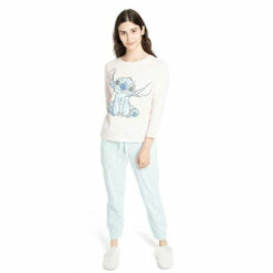 Disney Stitch Sketch Cotton Sleep Set For Female -Mickey Mouse Shirts Shop unnamed file 2820