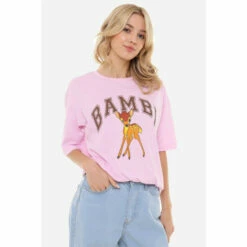 Disney Bambi Collegiate Womens Oversized T-Shirt For Female