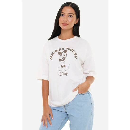 Disney Mickey Mouse Muted Womens Oversized T-Shirt For Female 4 Disney Mickey Mouse Muted Womens Oversized T-Shirt For Female - Image 4