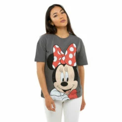 Disney Minnie Smile Cotton T-shirt For Female -Mickey Mouse Shirts Shop unnamed file 45