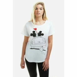Disney Mickey & Minnie Mouse Hearts Womens T-shirt For Female -Mickey Mouse Shirts Shop unnamed file 450