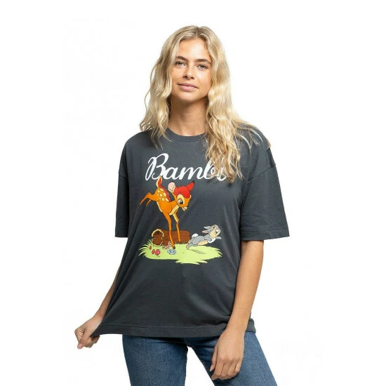 Disney Bambi Springing Ladies Oversized T Shirt For Female 1 Disney Bambi Springing Ladies Oversized T Shirt For Female