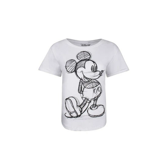 Disney Mickey Mouse Sketch Cotton T-shirt For Female 2 Disney Mickey Mouse Sketch Cotton T-shirt For Female - Image 2
