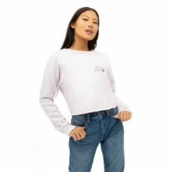 Disney Mickey Mouse In Flowers Cropped Cotton Sweatshirt For Female -Mickey Mouse Shirts Shop unnamed file 505