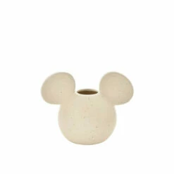 Disney Mickey Head Vase Natural Speckle For Unisex