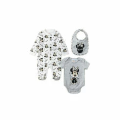 Disney Baby Minnie Mouse Print Cotton 3-Piece Baby Gift Set For Female
