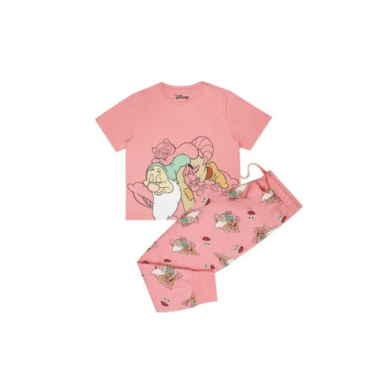 Disney Snow White Dwarfs Sleepy 100% Womens Pj Set For Female 3 Disney Snow White Dwarfs Sleepy 100% Womens Pj Set For Female - Image 3