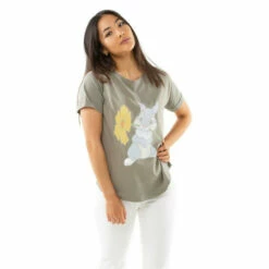 Disney Thumper Flower Cotton T-shirt For Female -Mickey Mouse Shirts Shop unnamed file 610