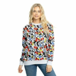 Disney Mickey And Minnie Mouse Fun Time AOP Ladies Crew Sweatshirt For Female -Mickey Mouse Shirts Shop unnamed file 634