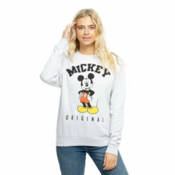 Disney Mickey Mouse Hello Ladies Crew Sweatshirt For Female -Mickey Mouse Shirts Shop unnamed file 639