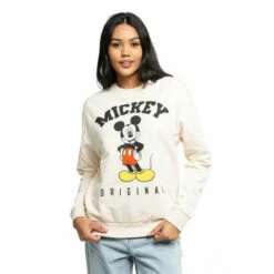 Disney Mickey Mouse Hello Ladies Crew Sweatshirt For Female