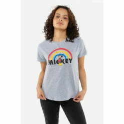 Disney Mickey Mouse Rainbow Womens T-shirt For Female