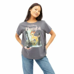 Disney Bambi Woodland Cotton T-shirt For Female -Mickey Mouse Shirts Shop unnamed file 695
